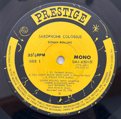 Sonny Rollins - Saxophone Colossus (1975 Japanese Prestige Mono LP)