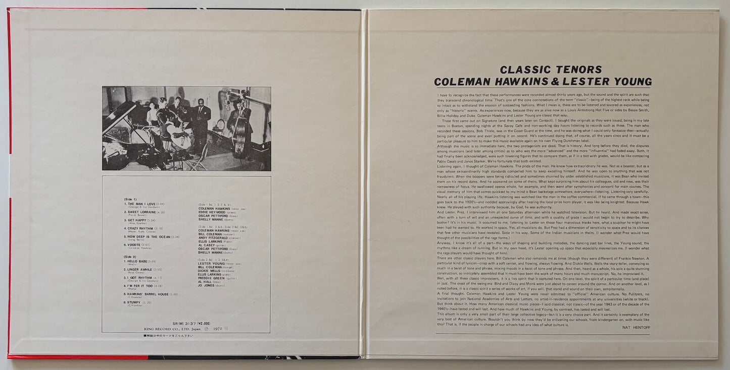 Coleman Hawkins and Lester Young - Classic Tenors (1972 Japanese Flying Dutchman Mono LP)