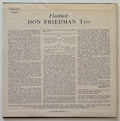 Don Friedman Trio - Flashback (1975 Japanese Riverside Stereo Vinyl LP)