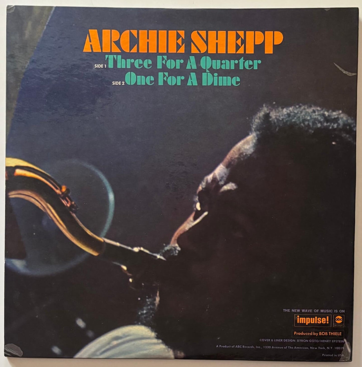 Archie Shepp - Three For A Quarter, One For A Dime (1969 US Impulse! AS-9162 Gatefold LP, Japanese distribution)