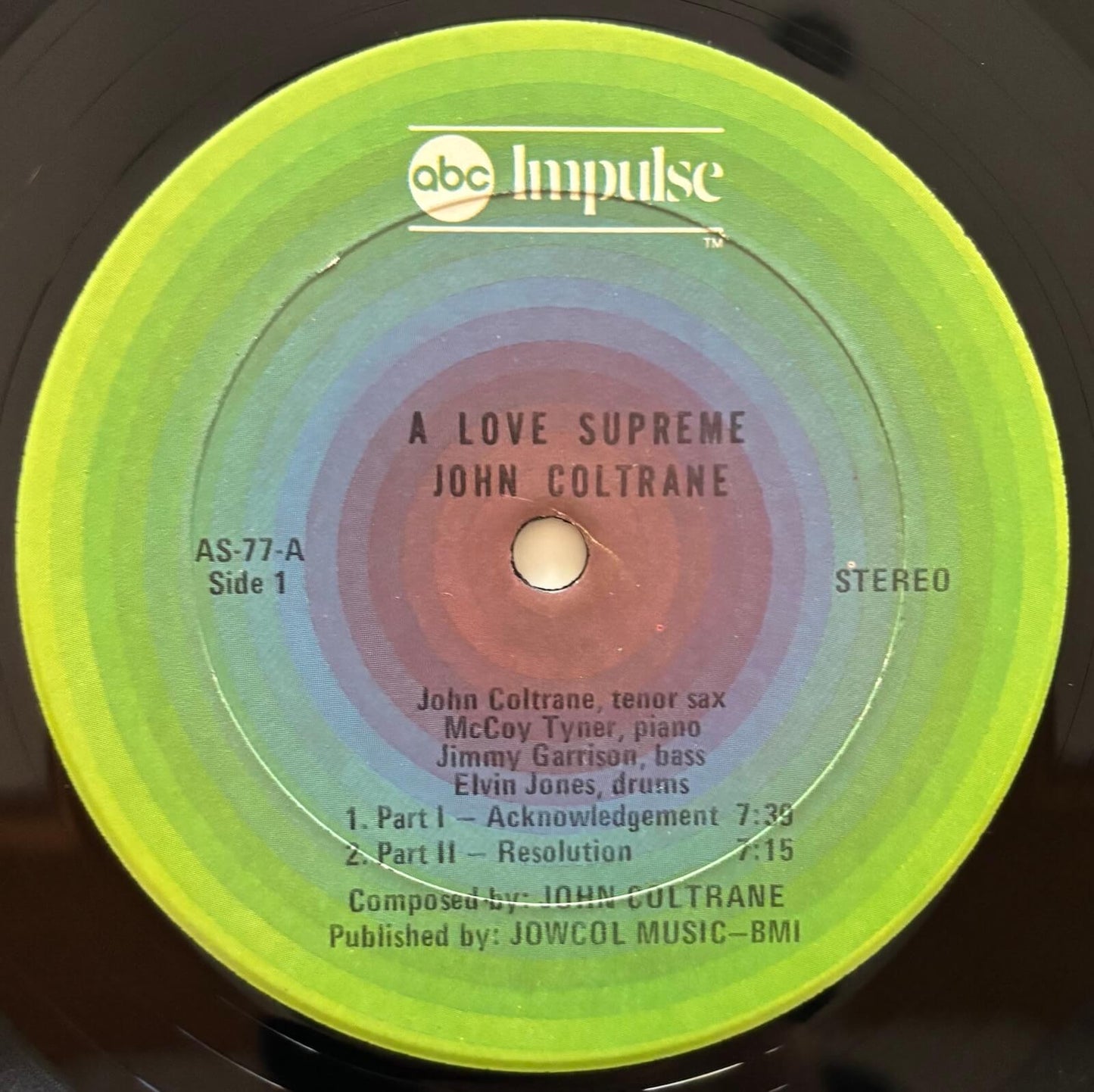 John Coltrane - A Love Supreme (1974 US ABC Impulse! Reissue A-77/AS-77 Vinyl LP)
