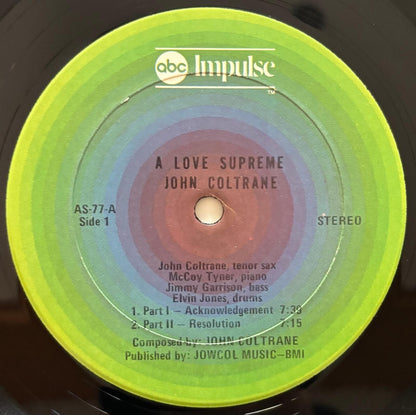 John Coltrane - A Love Supreme (1974 US ABC Impulse! Reissue A-77/AS-77 Vinyl LP)