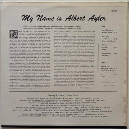 Albert Ayler - My Name Is Albert Ayler (c.1973 US Fantasy Vinyl LP)