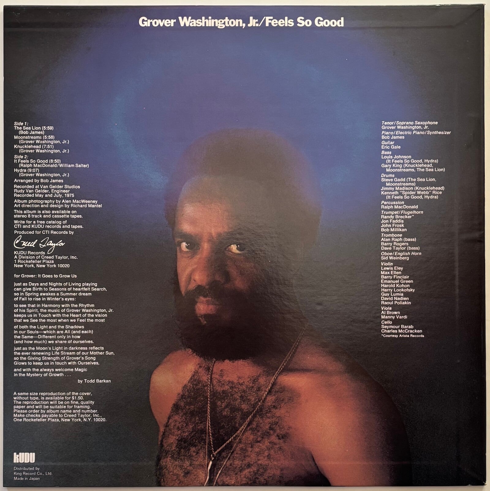 Grover Washington Jr. - Feels So Good (1979 Japanese Kudu CTI