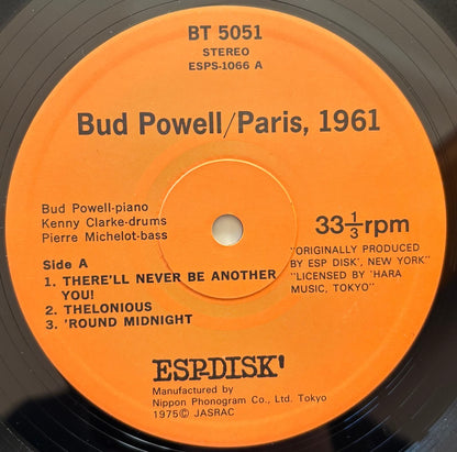 Bud Powell - Paris 1961 (1975 Japanese ESP-Disk Stereo LP)