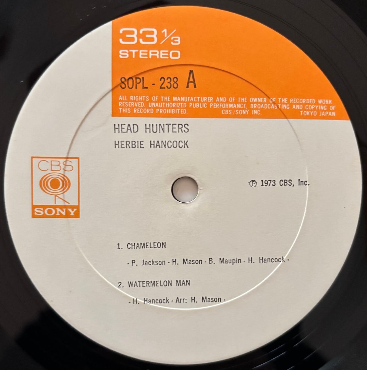 Herbie Hancock - Head Hunters (1973 Japanese CBS/Sony Vinyl LP)