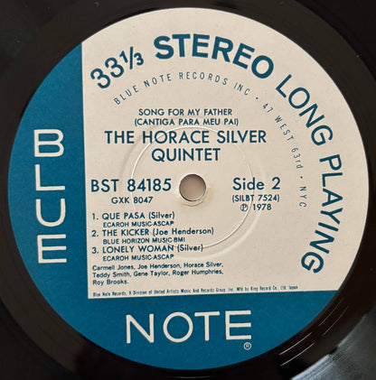 Horace Silver - Song for My Father (1978 Japanese Blue Note GXK 8047 LP)