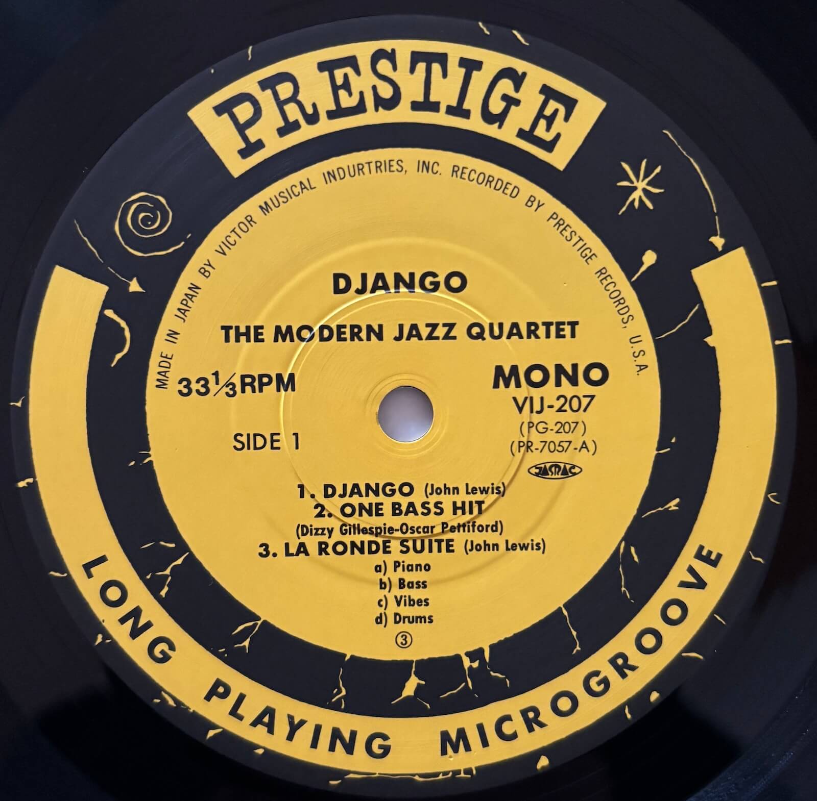 The Modern Jazz Quartet – Django (1984 Japanese Prestige Mono LP