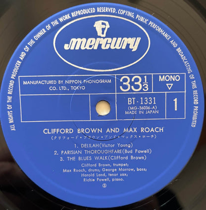 Clifford Brown and Max Roach (1974 Japanese Mercury Mono LP)