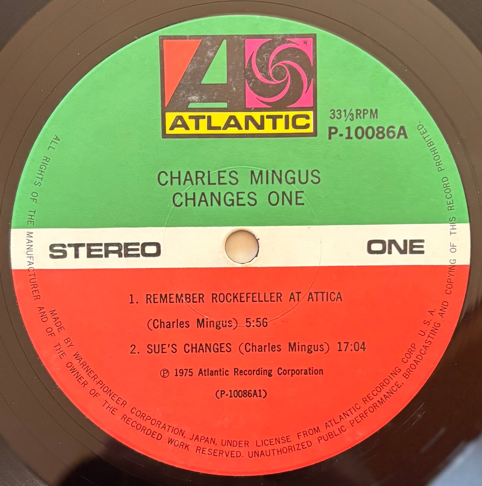 Charles Mingus - Changes One (1975 Japanese Atlantic Stereo LP