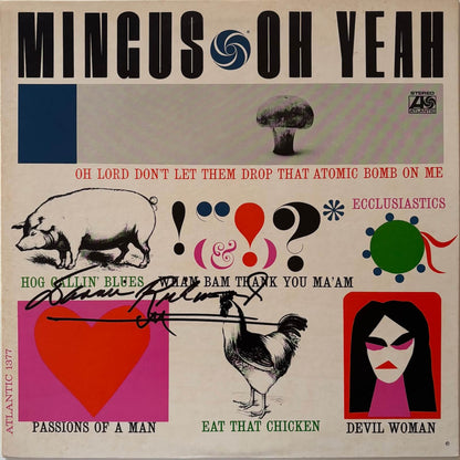 Mingus - Oh Yeah (1976 Japanese Atlantic LP) SIGNED Dannie Richmond