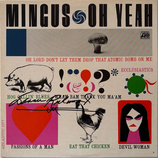 Mingus - Oh Yeah (1976 Japanese Atlantic LP) SIGNED Dannie Richmond