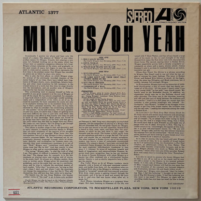 Mingus - Oh Yeah (1976 Japanese Atlantic LP) SIGNED Dannie Richmond