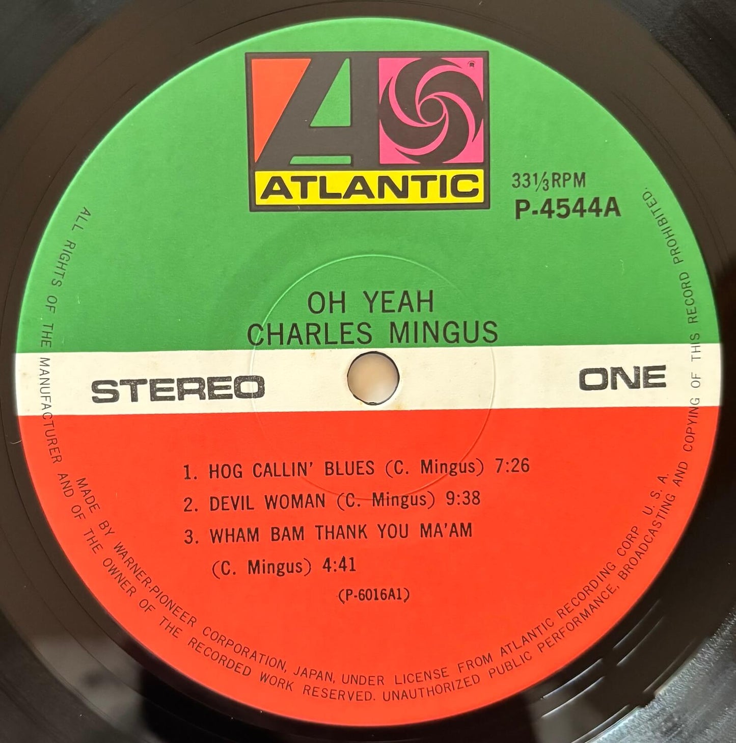 Mingus - Oh Yeah (1976 Japanese Atlantic LP) SIGNED Dannie Richmond