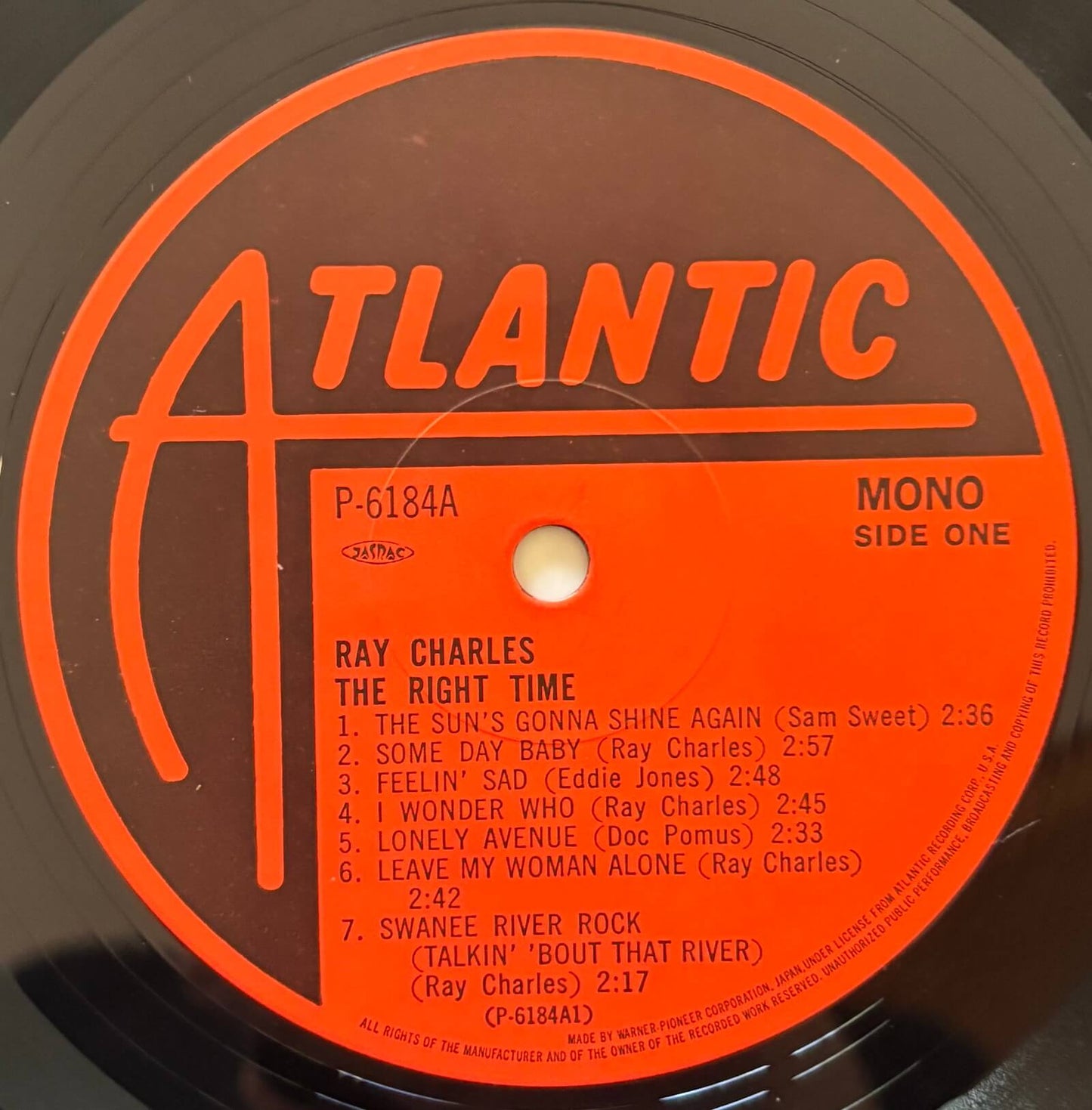 Ray Charles - The Right Time (1980 Japanese Atlantic Mono Compilation LP)