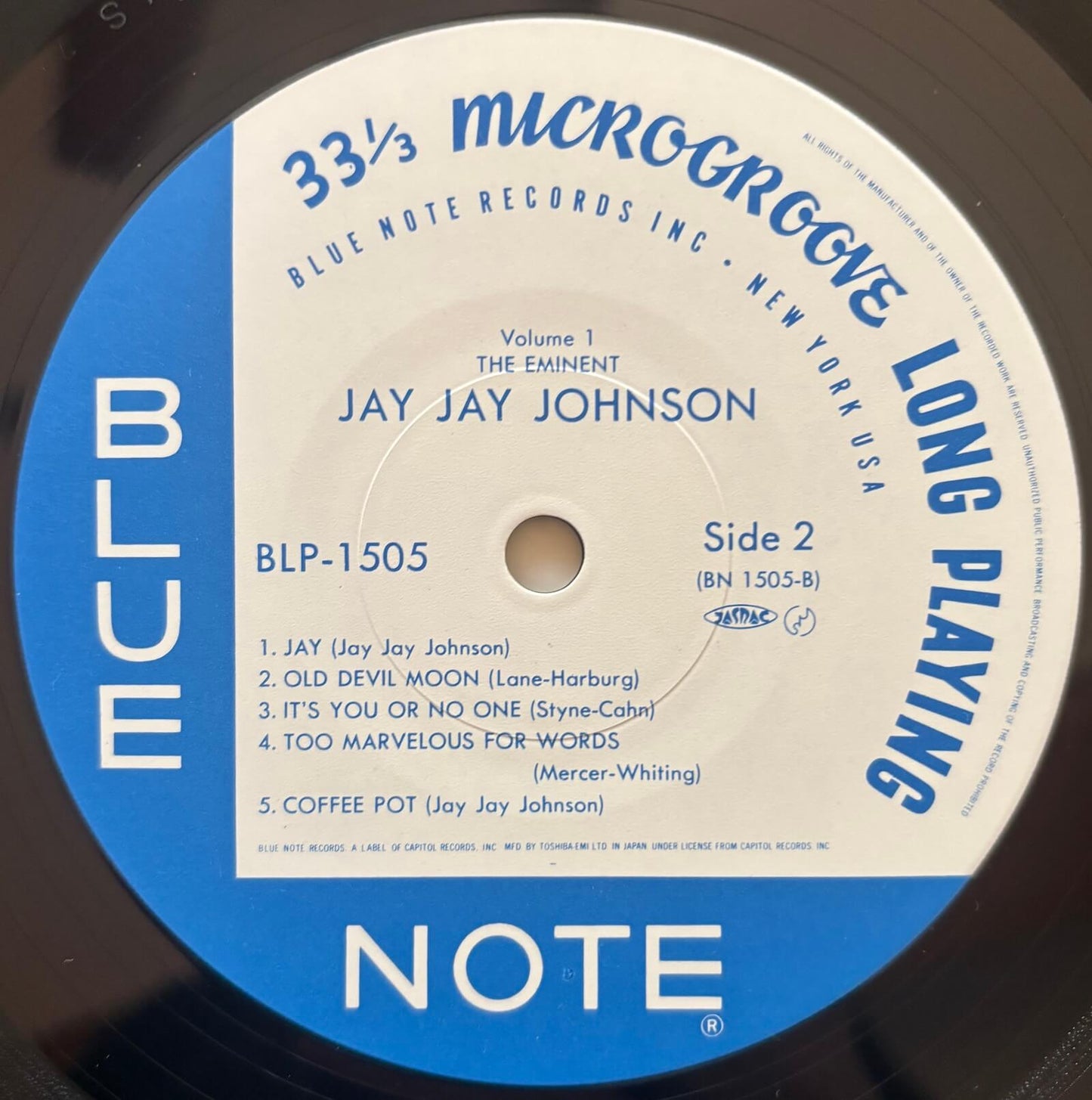 J.J. Johnson - The Eminent Jay Jay Johnson Volume 1 (1983 Japanese Blue Note Mono LP)