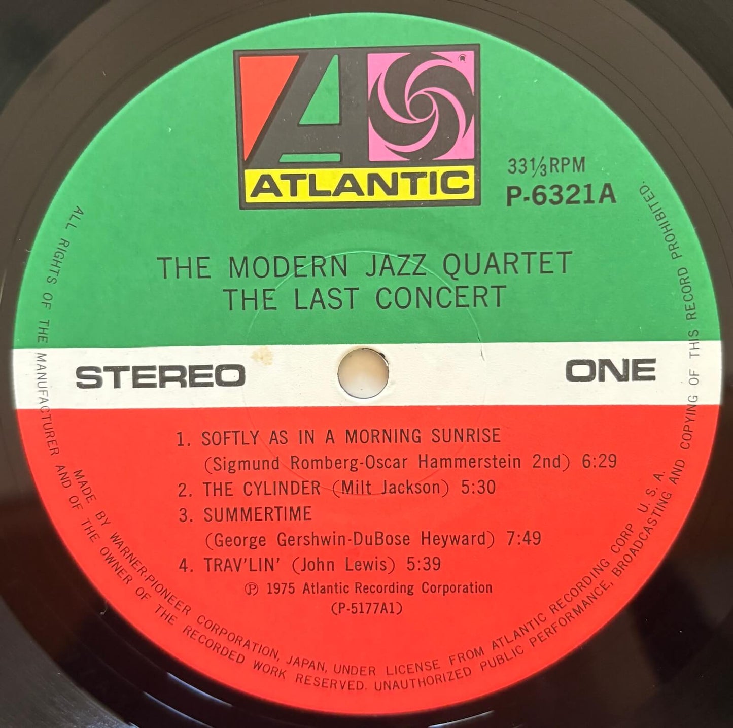 The Modern Jazz Quartet - The Last Concert (1975 Japanese Atlantic Gatefold 2LP)