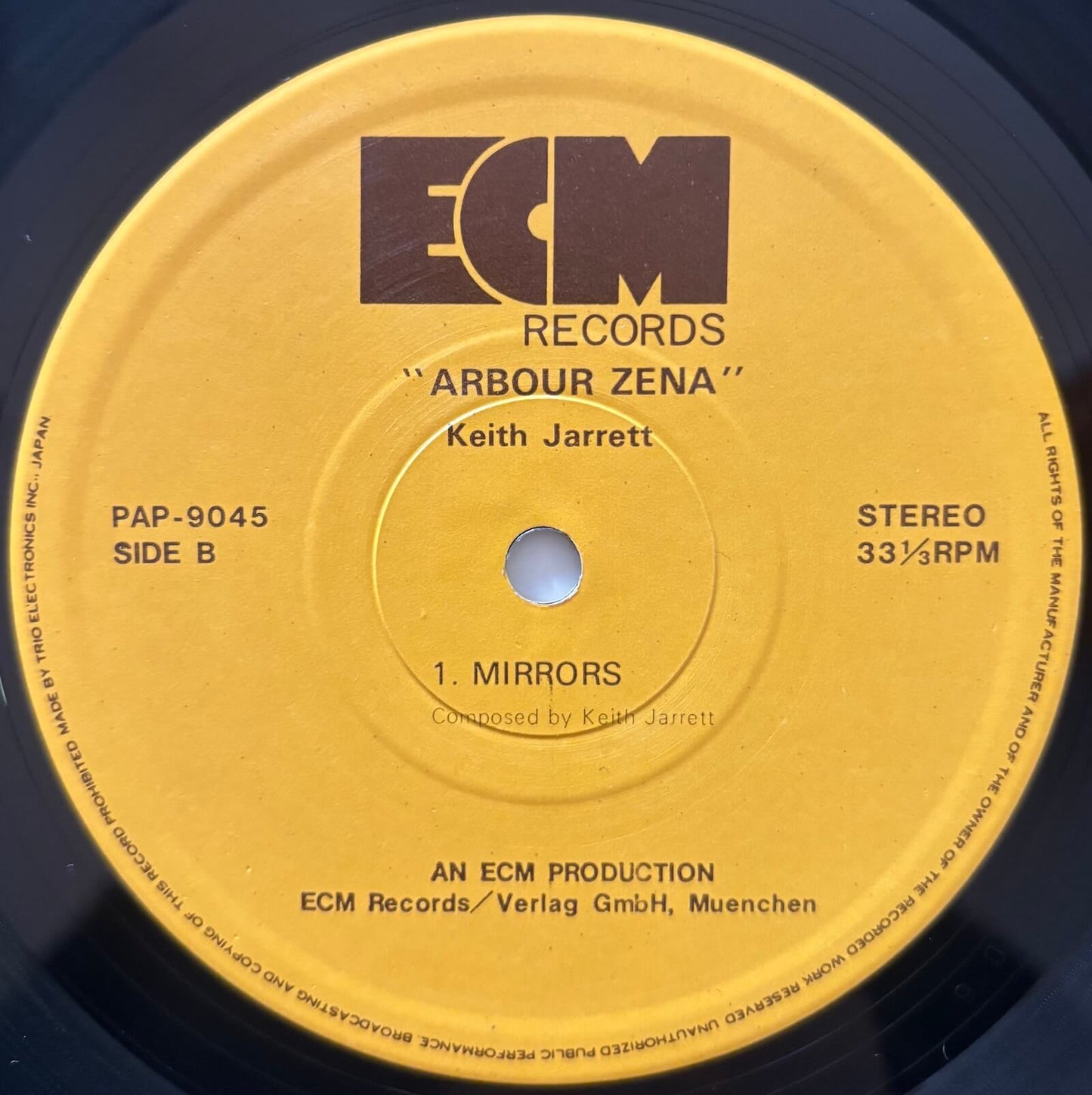 Keith Jarrett - Arbour Zena (1976 Japanese ECM / Trio Records Stereo LP)