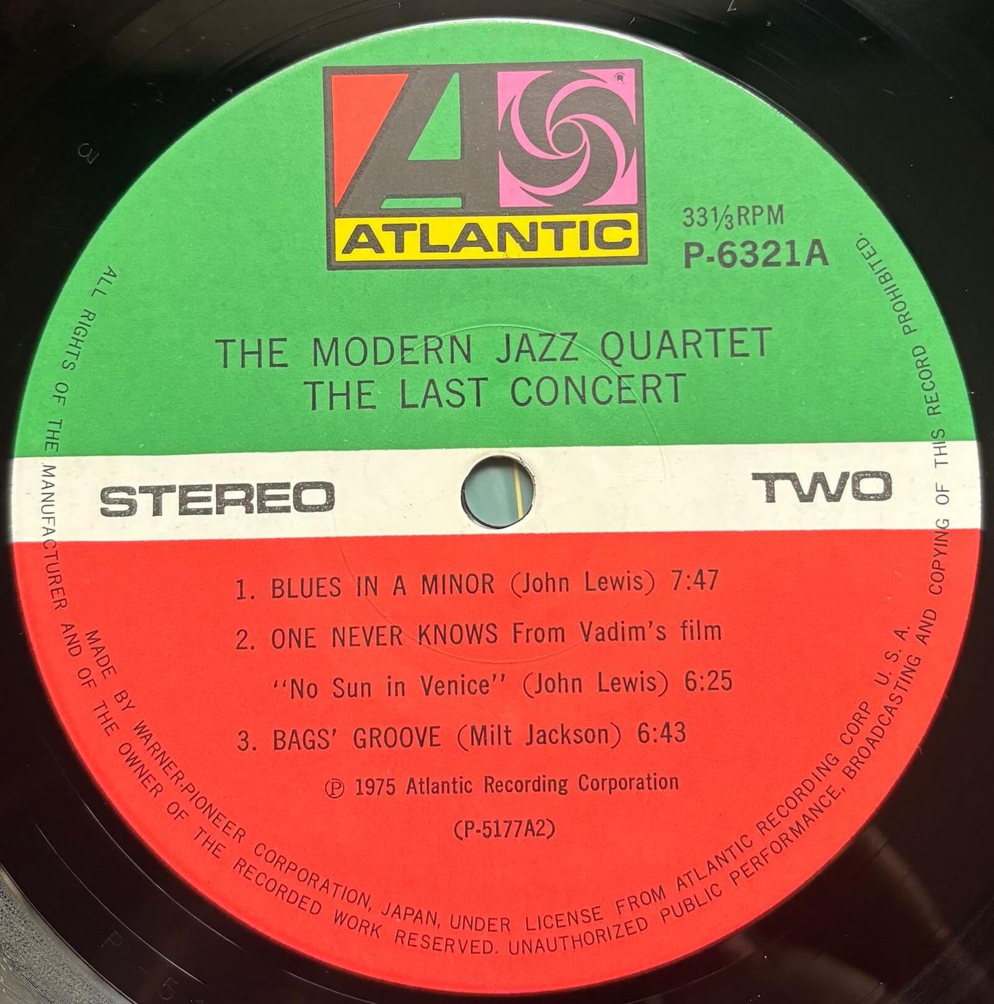 The Modern Jazz Quartet - The Last Concert (1975 Japanese Atlantic Gatefold 2LP)