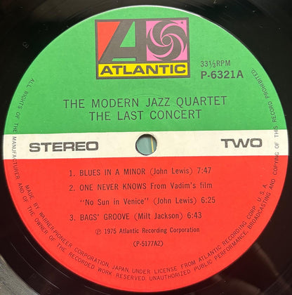 The Modern Jazz Quartet - The Last Concert (1975 Japanese Atlantic Gatefold 2LP)