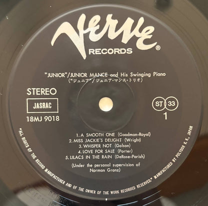 Junior Mance - Junior (1981 Japanese Verve Stereo LP)
