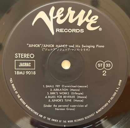 Junior Mance - Junior (1981 Japanese Verve Stereo LP)