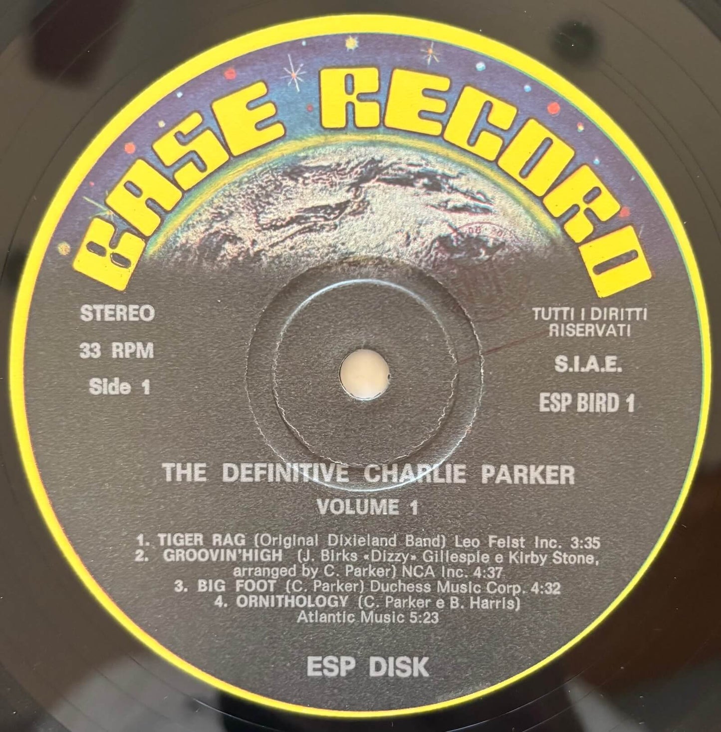 Charlie Parker - Live Performances Volume I - (1982 Italian Base Record Vinyl LP)