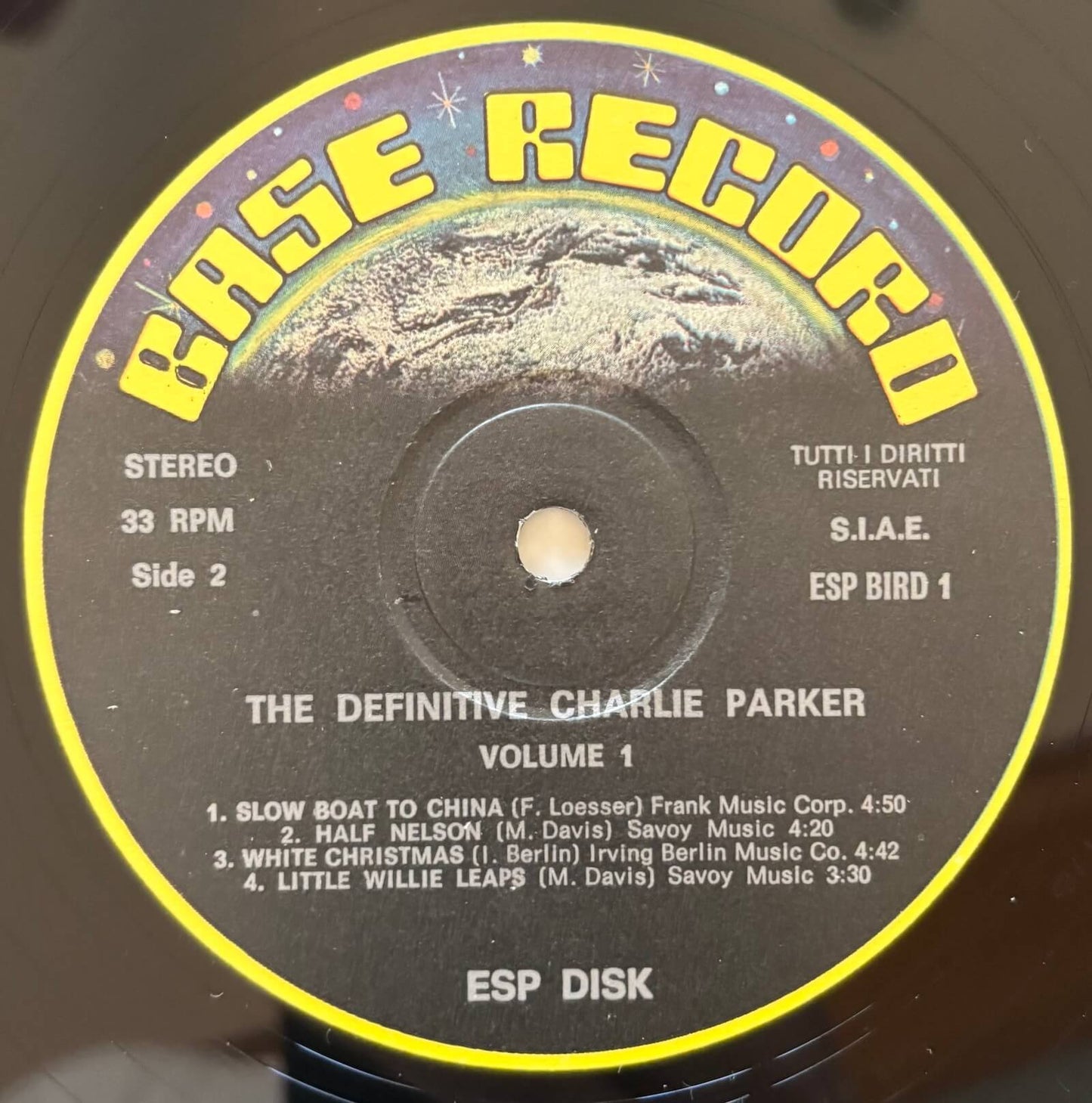 Charlie Parker - Live Performances Volume I - (1982 Italian Base Record Vinyl LP)