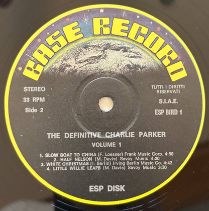 Charlie Parker - Live Performances Volume I - (1982 Italian Base Record Vinyl LP)