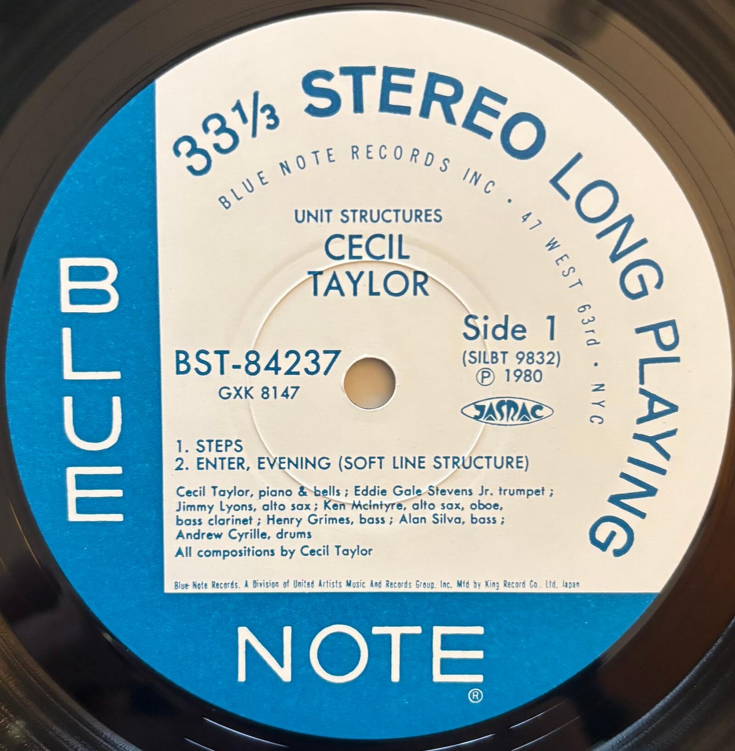 Cecil Taylor - Unit Structures (1980 Japanese Blue Note Stereo LP)