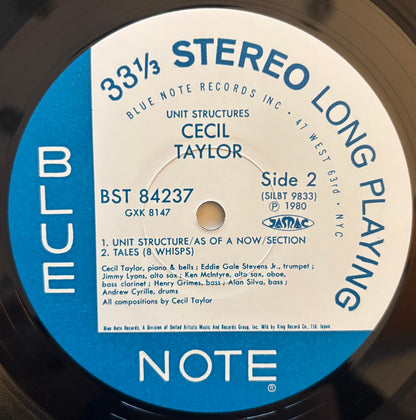Cecil Taylor - Unit Structures (1980 Japanese Blue Note Stereo LP)