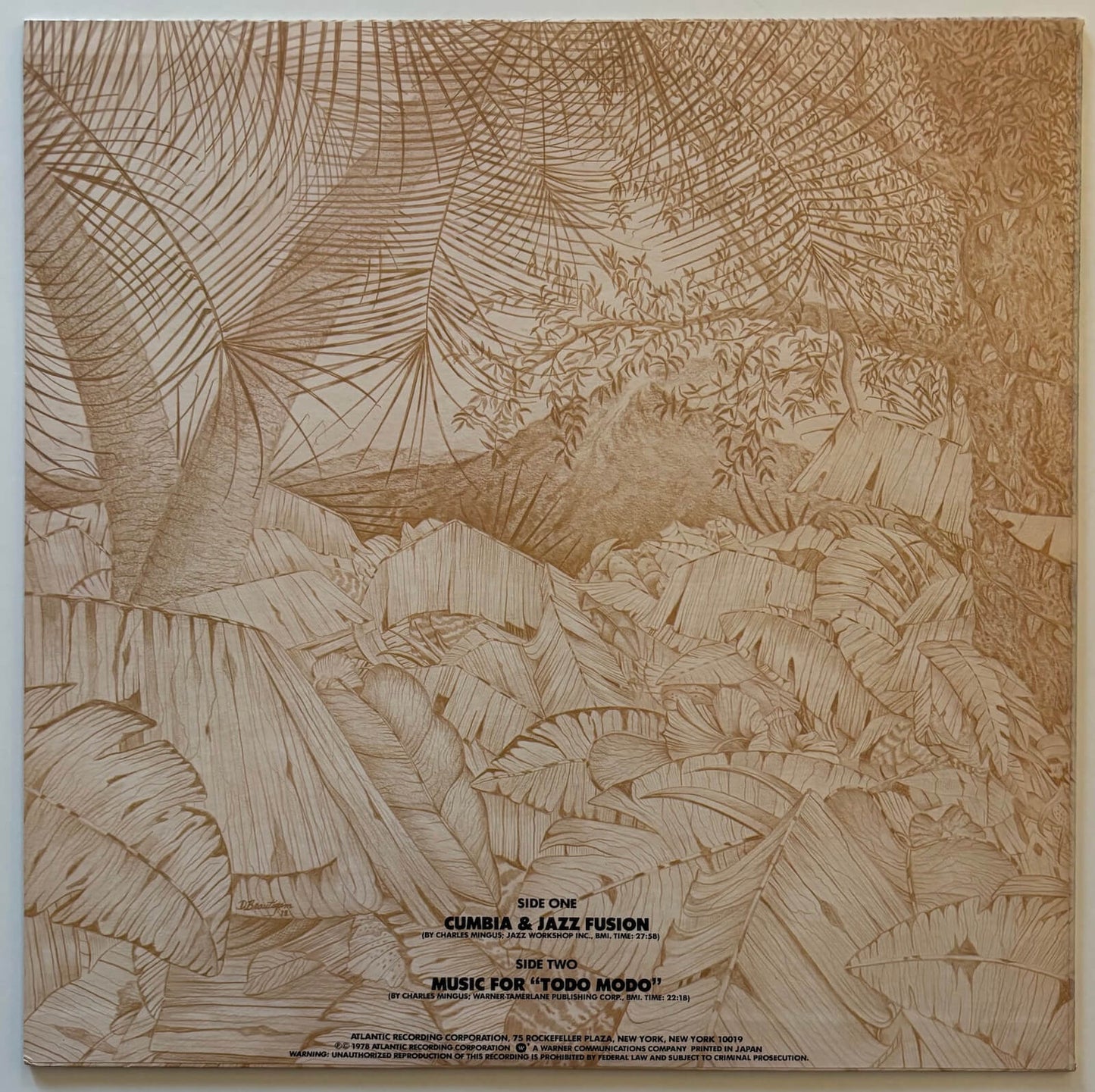 Charles Mingus - Cumbia and Jazz Fusion (1978 Japanese Atlantic Stereo LP)