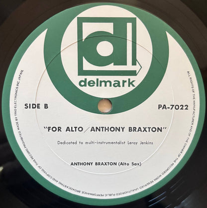 Anthony Braxton - For Alto (1972 Japanese Delmark / Trio Records Gatefold 2LP)