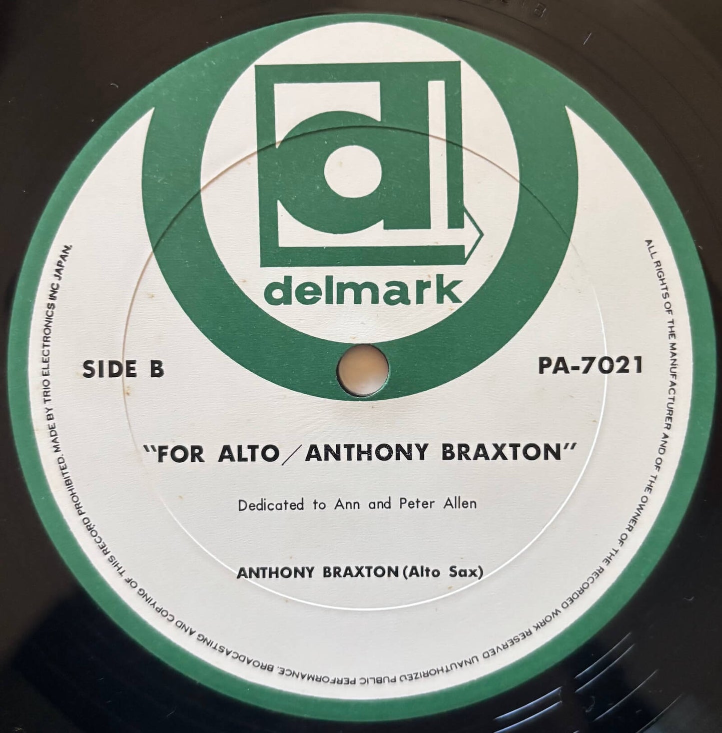 Anthony Braxton - For Alto (1972 Japanese Delmark / Trio Records Gatefold 2LP)