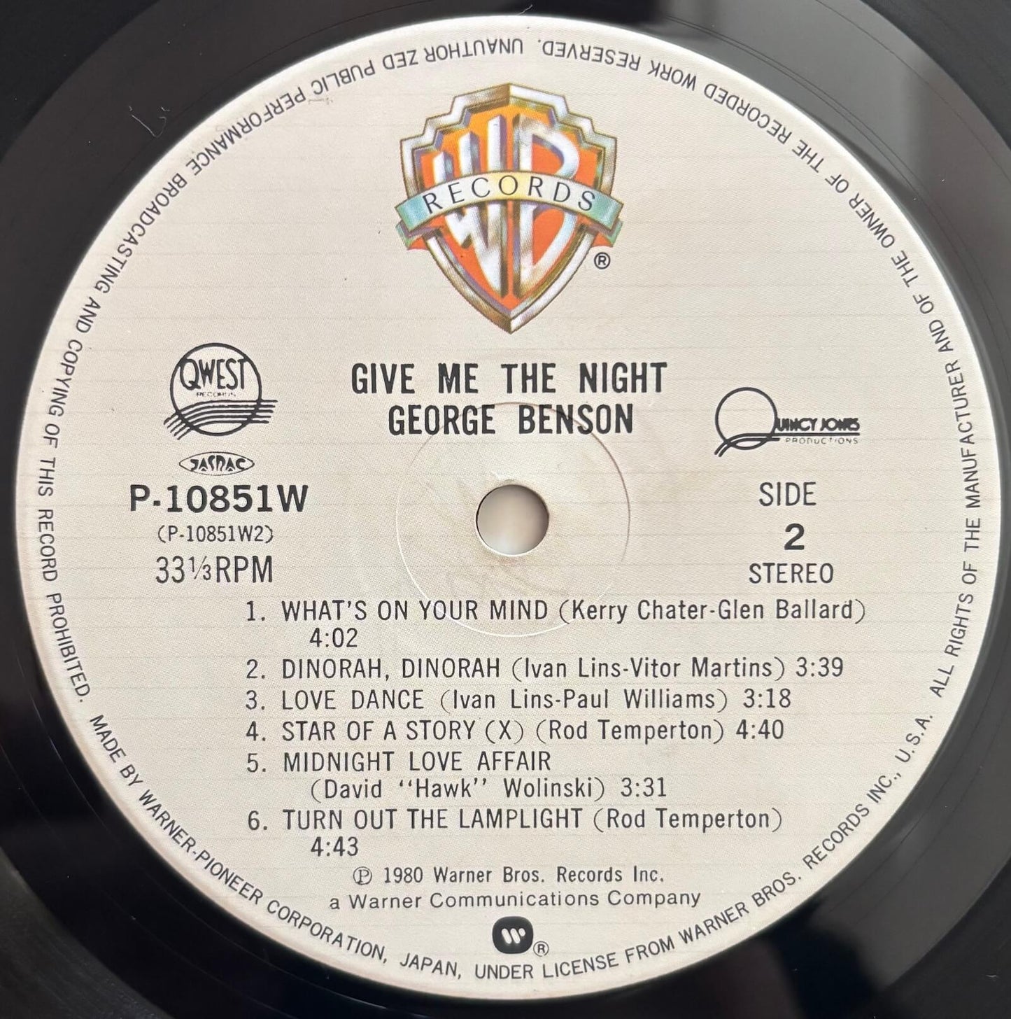 George Benson - Give Me the Night (1980 Japanese Warner Bros. Stereo LP)