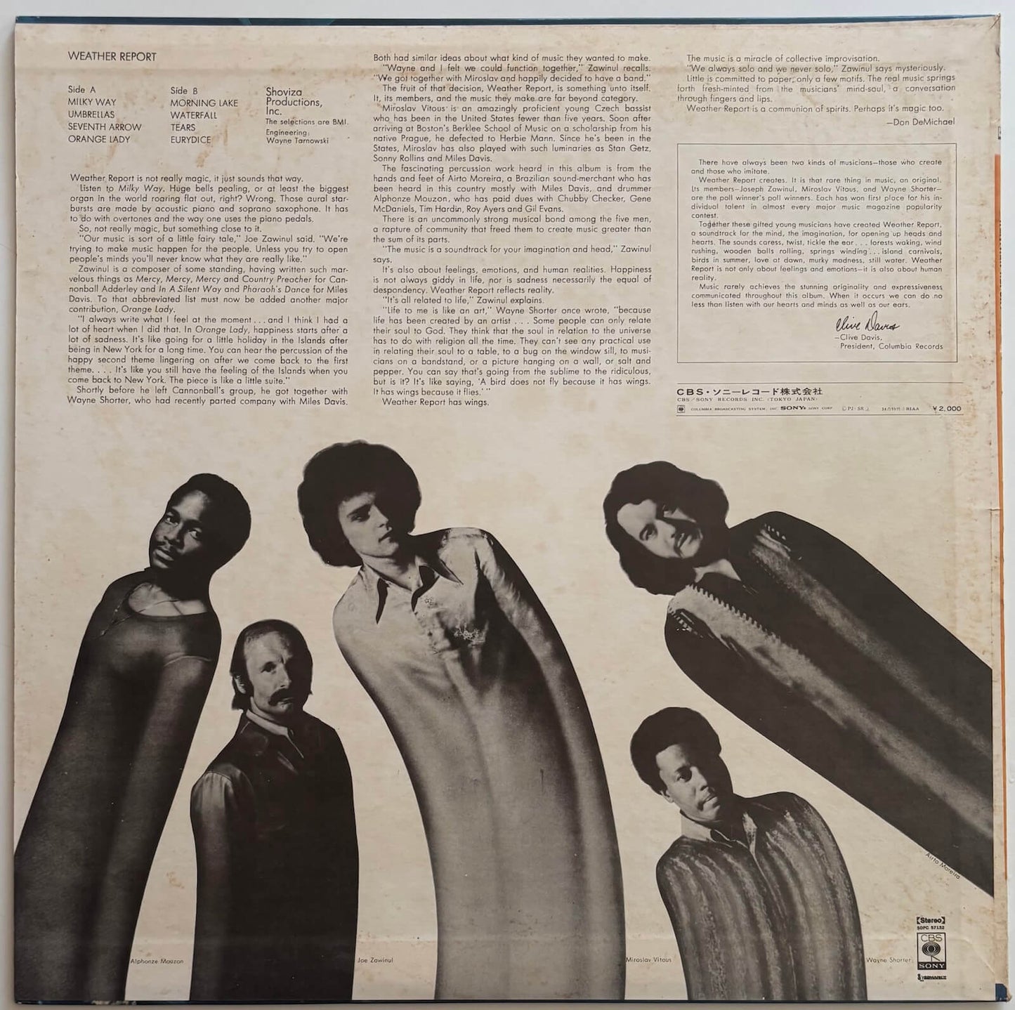 Weather Report - Weather Report (1971 Japanese CBS/Sony Original LP)