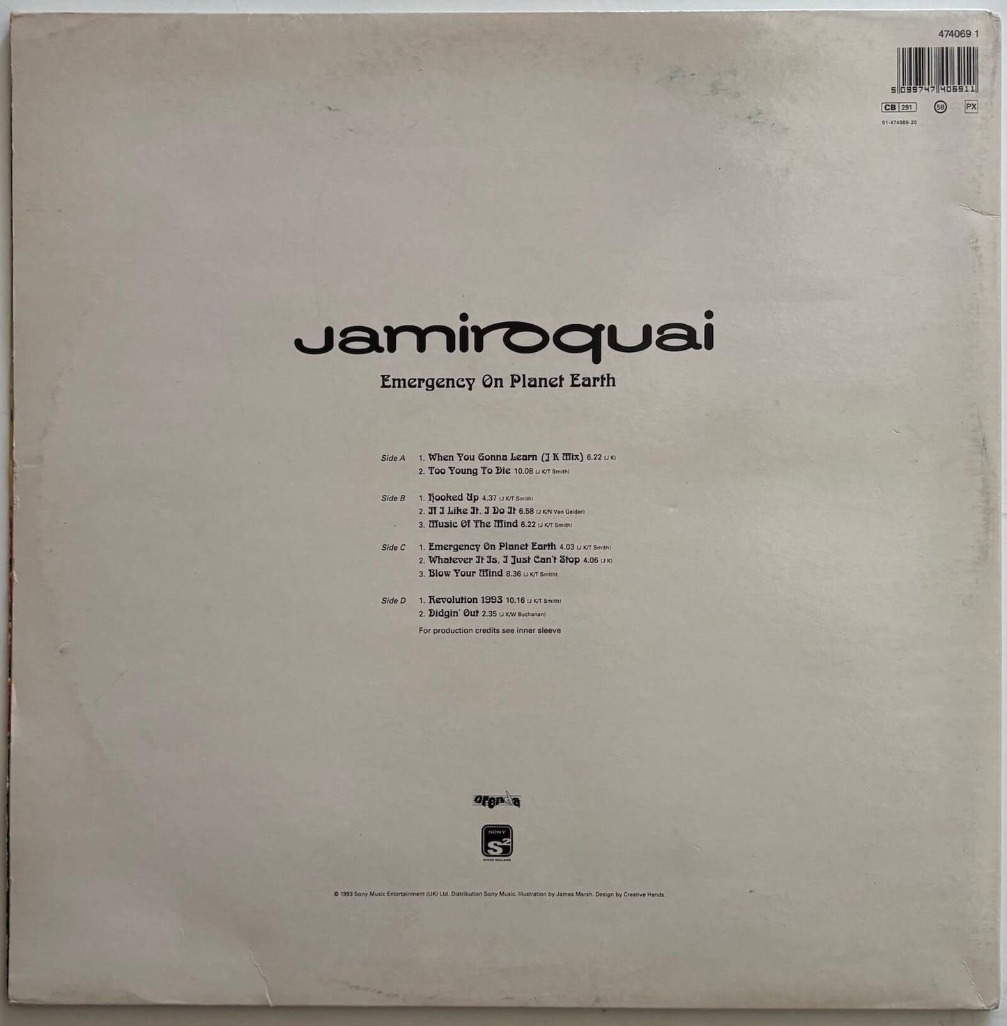 Jamiroquai - Emergency on Planet Earth (1993 UK Sony Soho Square Original 2LP)