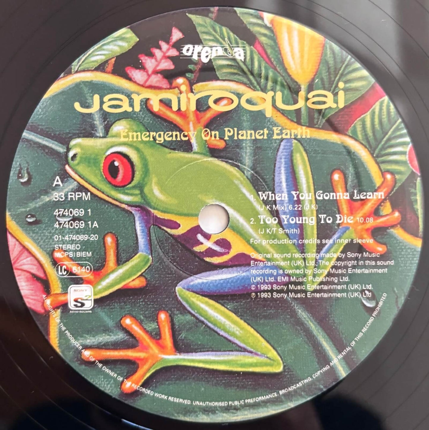 Jamiroquai - Emergency on Planet Earth (1993 UK Sony Soho Square Original 2LP)