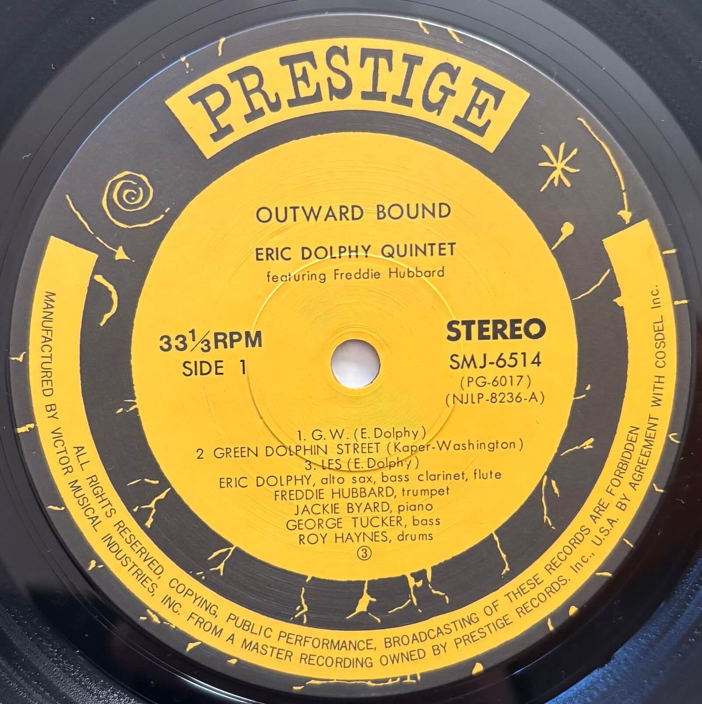 Eric Dolphy Quintet - Outward Bound (1976 Japanese New Jazz Stereo LP)