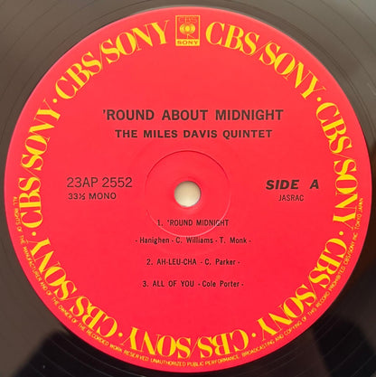 Miles Davis - 'Round About Midnight (1983 Japanese CBS/Sony Mono LP)
