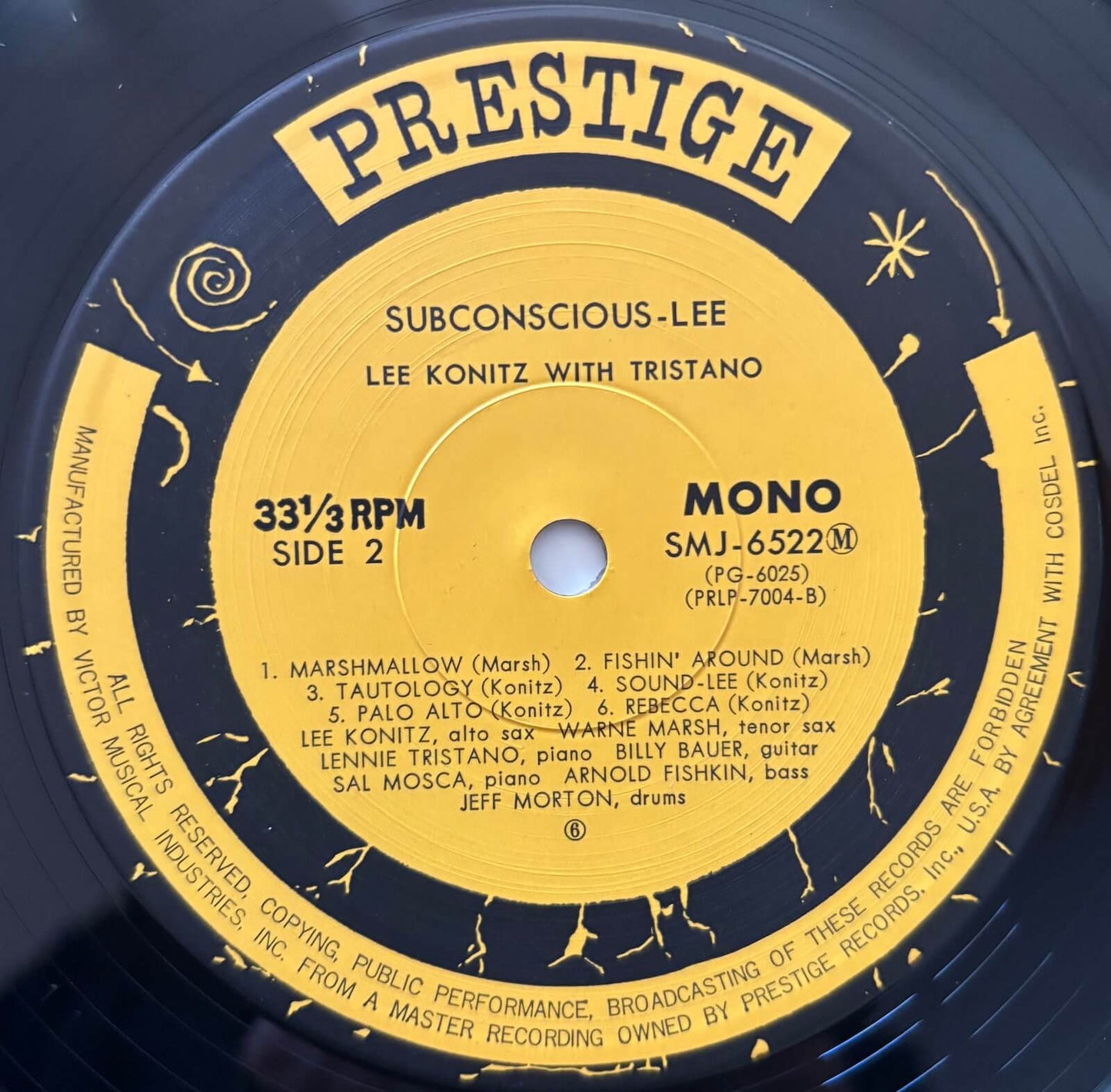 Lee Konitz - Subconscious-Lee (1976 Japanese Prestige Mono LP)