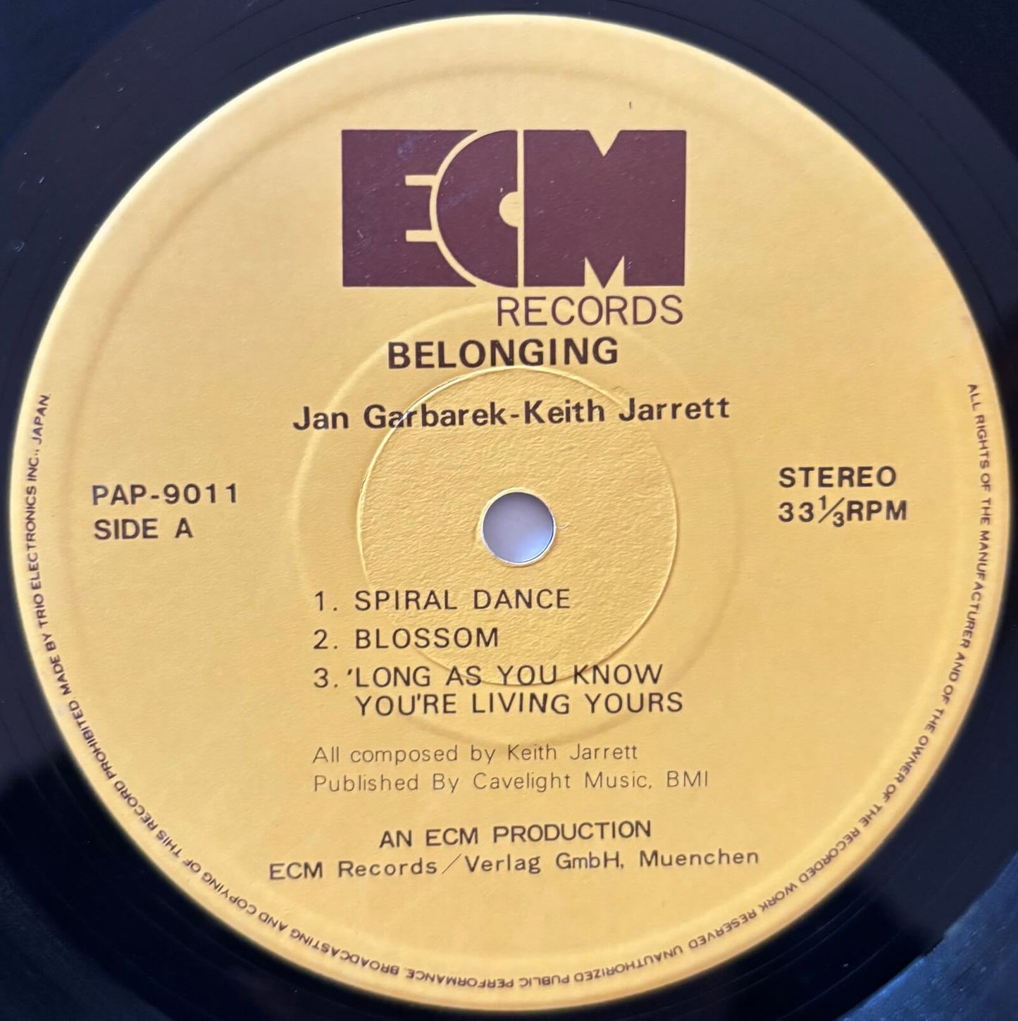 Jan Garbarek / Keith Jarrett / Palle Danielsson / Jon Christensen - Belonging (1974 ECM Vinyl LP)
