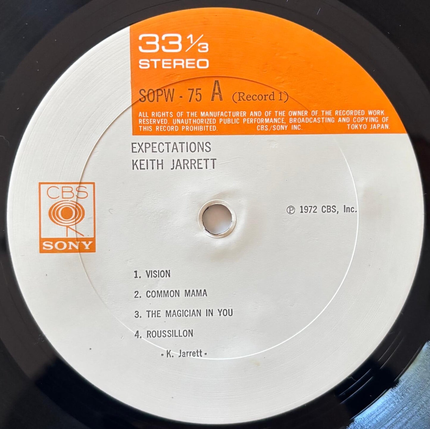 Keith Jarrett - Expectations (1972 Japanese CBS/Sony Vinyl 2LP)