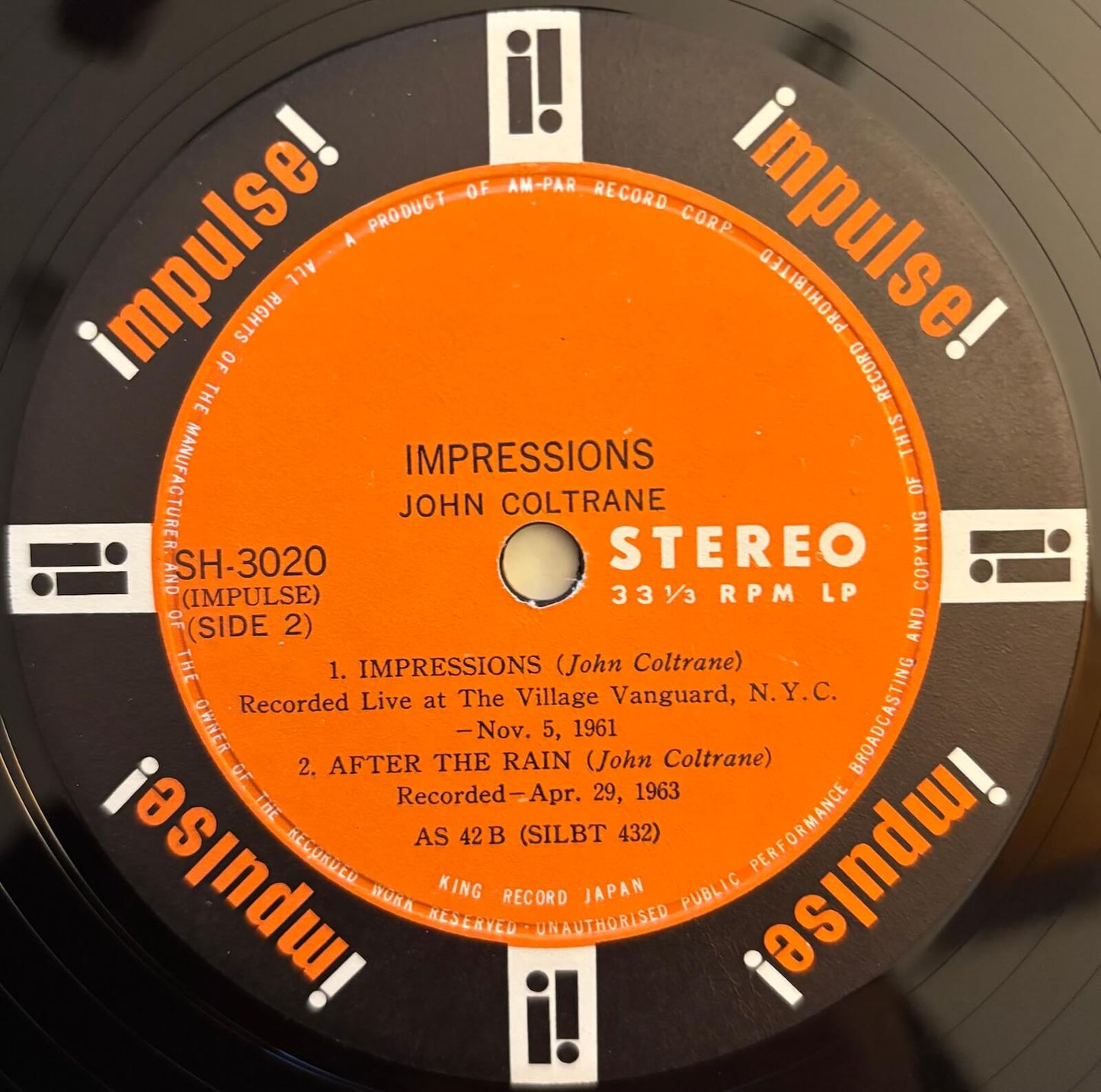 John Coltrane - Impressions (1964 Japanese Impulse! Vinyl LP)