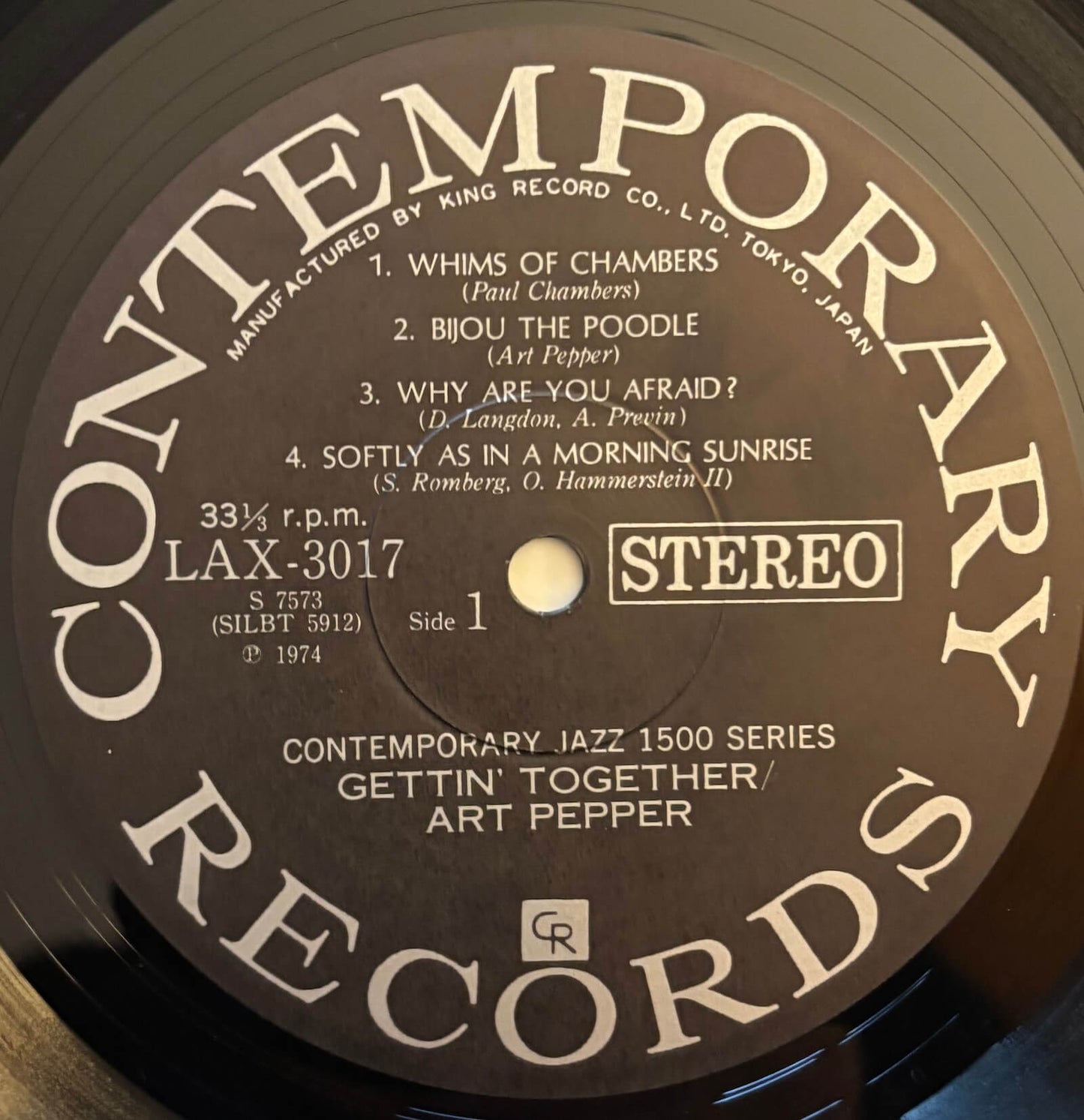Art Pepper - Gettin' Together! (1974 Japanese Contemporary Vinyl LP)
