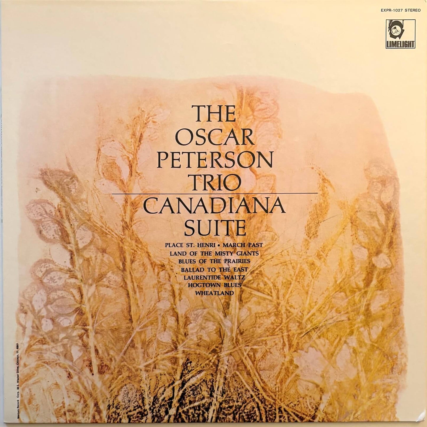 The Oscar Peterson Trio - Canadiana Suite (1982 Japanese Limelight Vinyl LP)
