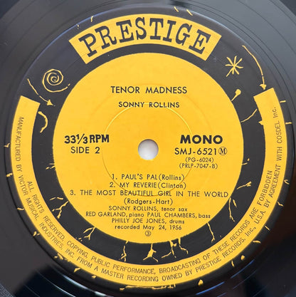 Sonny Rollins Quartet - Tenor Madness (1976 Japanese Prestige Vinyl LP Mono)