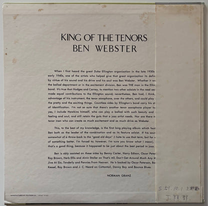 Ben Webster - King Of The Tenors (1976 Japanese Verve Vinyl LP Mono)