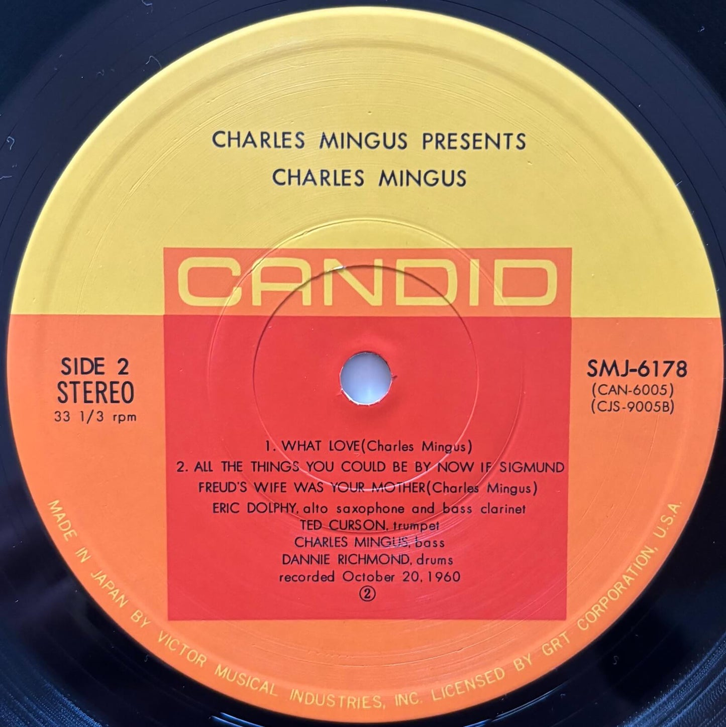 Charles Mingus - Presents Charles Mingus (1977 Japanese Candid Vinyl LP)