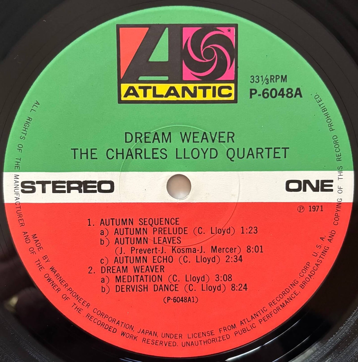 The Charles Lloyd Quartet - Dream Weaver (1976 Japanese Atlantic Vinyl LP)